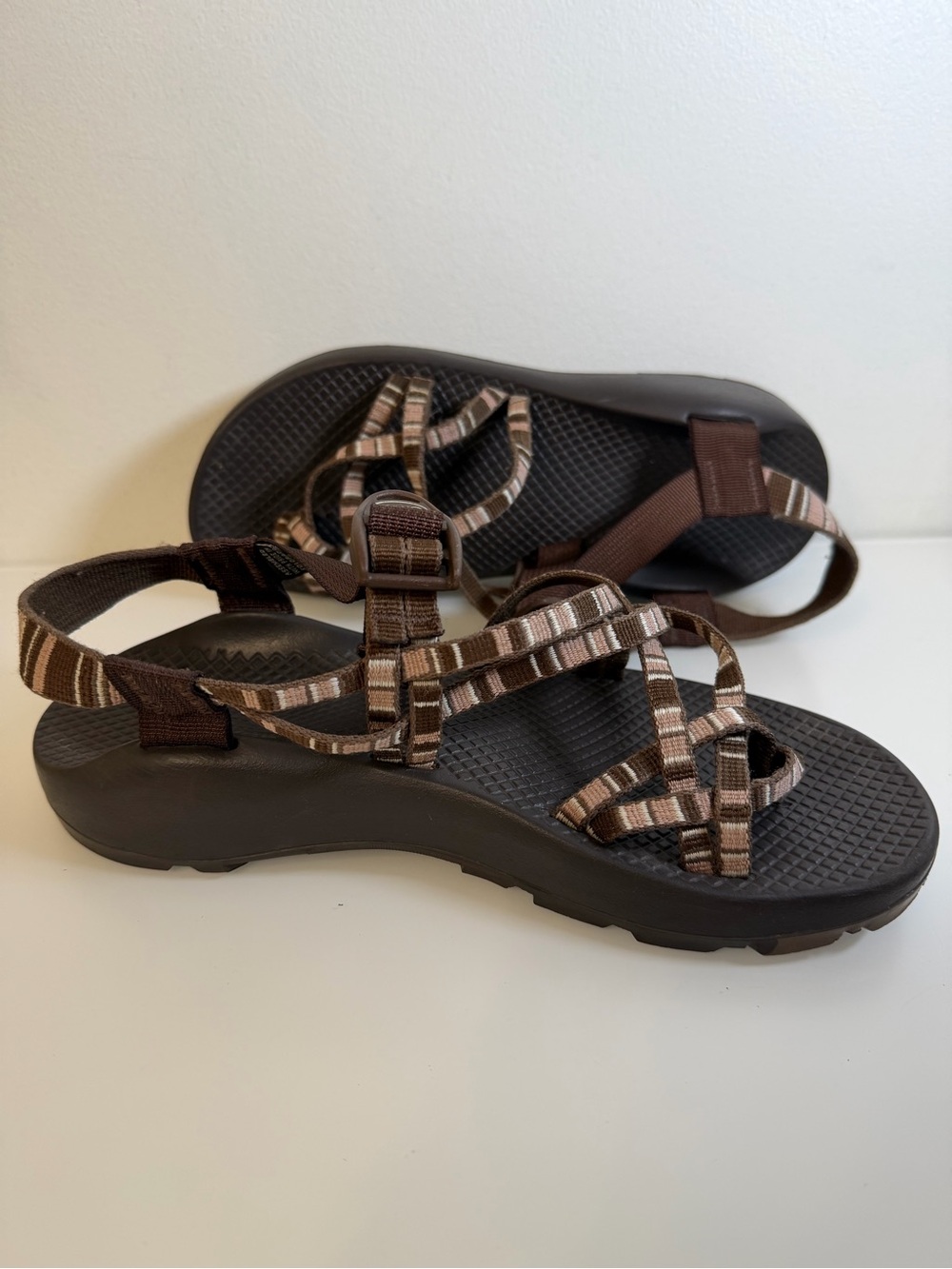 Chaco Brown Webbing Sandal with Adjustable Buckle Size 9